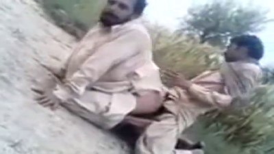 Village gay men make anal fuck outdoor
